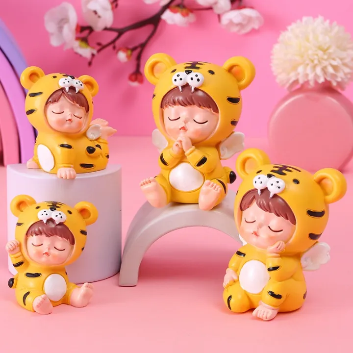 [Ready Stock] tiger cake decorations baking cartoon baby tiger birthday  虎年蛋糕裝飾品擺件烘培卡通 小老虎宝宝 虎宝宝 可爱虎宝宝