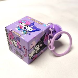 Kuromi Rubiks Cube Keychain Pendant Cartoon Creative Small Gift Mini Third-Order Cube Accessories