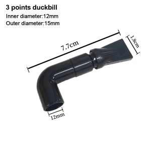 RJQFNG 1Pcs Plastic Aquarium Duckbill Nozzle Adjustable Black Filter Pump Connector Durable Duckbilled Round Aquarium Plumbing Fitting for Fish Tank Aquarium
