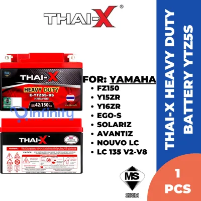 THAI-X Heavy Duty Motorcycle Battery/ Bateri Motor (YTZ5S) For Lc135/ Y15/ Y16/ Fz150/ Ego-S/ Avantiz (Sirim Certified)