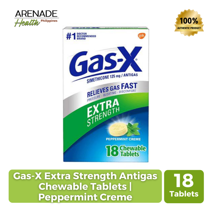 GasX Extra Strength Antigas Chewable Tablets Peppermint Creme 18