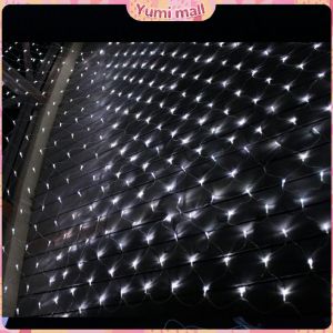 Yumi ไฟ LED ม่านตาข่ายไฟตกแต่งงานปาร์ตี้ ตกแต่งสวนดอกไม้และต้นไม้ คริสต์มาส LED fishing net lights