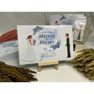 5R Sliding Wedding Invitation - High Quality Print