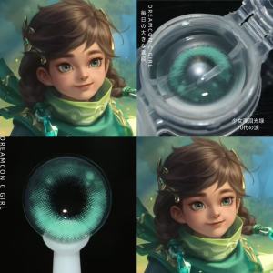 Contact lens 1 Pair/2pcs Cosplay Purple 14.5mm Contact lens Natural Korean Eyes（6months）桑启同款COS美瞳绿色还原大直径2片王者荣耀年抛同款隐形眼镜