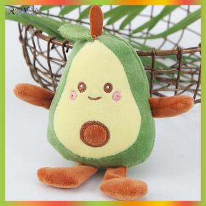 RUASA ตุ๊กตาอโวคาโดใส่ผลไม้รูปตัวการ์ตูนน่ารักพวงกุญแจตุ๊กตาของเล่นกระเป๋าเป้สะพายหลังพวงกุญแจเครื่องประดับของขวัญ