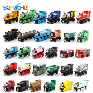 รถไฟไม้ Thomas ของเล่นไม้สำหรับเด็กชุดของเล่นรถไฟฝึกเด็ก3-14ปี