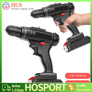 Wireless Rechargeable Drill for Home Improvement and Carpentry Electric Power Tool with Multiple Speed Settings and Ergonomic Design