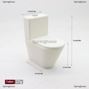 [COD] Springhooe Dollhouse Simulation Toilet Seat Vintage Dollhouse Bathroom White Toilet Doll House Miniature Baby Pretend Toy Doll Accessories