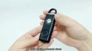 FCKIPRUN Noise Alarm Keychain 130db Rechargeable Personal Alarm Keychain for Self Protection Safety With Flashlight Hanging Hook for Women Kids Elders