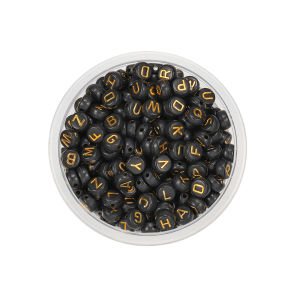 St.kunkka 120Pcs Round Flat Acrylic Letter Beads Alphabet spacer Loose Beads For DIY Jewelry Making Finding Supplies Bracelet Accessories