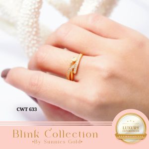 CINCIN EMAS WANITA ELEGAN KADAR 6K (300) 8K (375) CINCIN FASHION KODE CWT 633