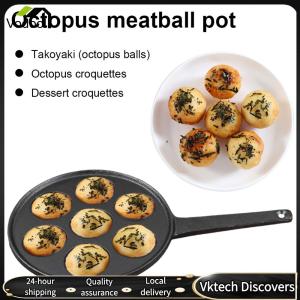 【Vodool】 7 Holes Takoyaki Grill Pan Plate Non Stick Baking Forms Pan Home Cooking Baking Forms Tray Cooking Grill Baking Pan Kitchen Gadgets