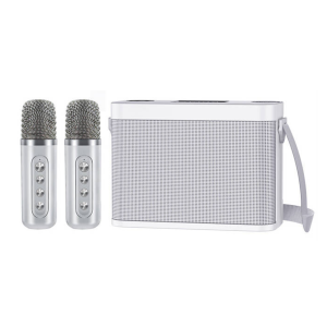 YS-211 Portable Karaoke Dual Wireless Microphone Bluetooth Professional Speaker Smart External YS-11 Stereo Family Party Ktv Colorful LED Dance Lights Included Equipment Audio Car/Outdoor/Indoor
