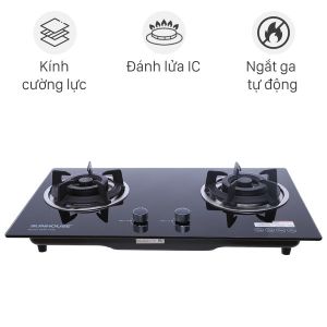 Bếp gas âm kính Sunhouse SHB7736-Chính Hãng 100% hàng trưng bày đẹp-Đánh lửa IC nhanh nhẹ-Đầu hâmNgắt ga tự động-Bảo Hành 24 Tháng