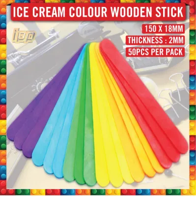 Ice Cream Stick / Batang Ice Cream 150mm x 18mm (50pcs/pkt)