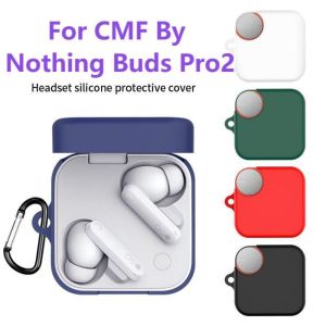 【IN STOCK】Protector Earphone Case Silicone Anti-scratch Headphones Protective Cover with Carabiner Earbuds Shell Box for CMF Buds Pro 2 Accessories