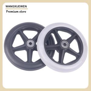 [COD] 6 Inch Wheels Smooth Flexible Heavy Duty Wheelchair Front Castor Solid Tire Wheel Wheelchair Replacement Parts
