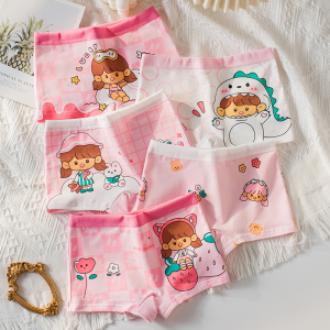 MGW311 Celana Dalam Anak Perempuan Celana Dalam Boxer Anak Perempuan Motif Bahan Katun Random 5 Pcs