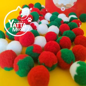 PEIGEXIAOMAO Main Kucing Polyester Ball Cat Pet Toy Interactive Teaser Exercise Ball Bola 猫玩具球