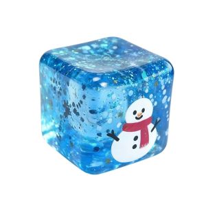 WANGCAI Phục hồi chậm Đồ chơi bóp hình khối Giáng sinh Cảm giác mềm mại Người tuyết/Cây thông Noel Bóng giảm căng thẳng hình vuông Sáng tạo Nhẹ Khối cảm giác căng thẳng Dành cho nhân viên văn phòng