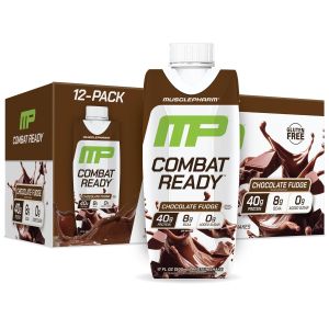 MusclePharm Combat Ready 40g Protein Shake Ready to Drink RTD with BCAA Glutamine 12 x 500ml Carton