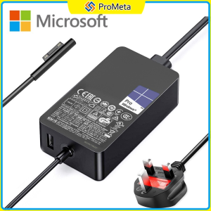 Penyesuai 15V 4A 65W Tablet Charger for Microsoft Surface Pro 3 4 5 6 7 8 9 X Go 1 2 3 4 Book Laptop AC Adapter with 5V USB Port