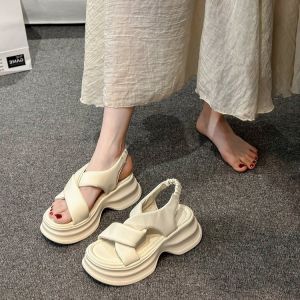 [Free Shipping] 2025 New Thick-Soled Sports Sandals For Women Versatile Summer Beach Sandals Roman-Style Shoes With Soft Soles And Height-Enhancing Features