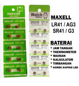 Baterai Kancing MAXELL Watch Battery Button Cell LR41 AG3 192 L736 392 SR736 V36A Baterai Jam Tangan / timbangan / Kalkulator / Thermometer