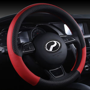 AOZI Car Premium Leather Car Steering Wheel Cover Protector Sport Carbon Fiber Design Non-Slip & Breathable Universal Fit All Steering Wheels