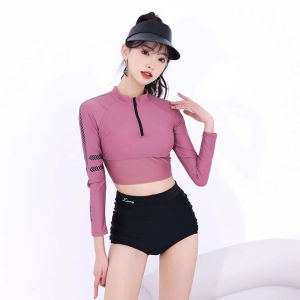 [Sunny Beach] Ready stock swimming suit for women 游泳装女 swimming suit women shorts Long Sleeve swimsuit 泳衣 women Large size beach Sunscreen swimsuit women 2 piece swimsuit for women swimming wear for women 泳衣女装 swimming suit bikini swimwear women