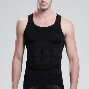 Men’s Body Shaper Compression Vest Breathable Sweat-absorbent Seamless Shaping Sports Tops Plus Size S-3XL