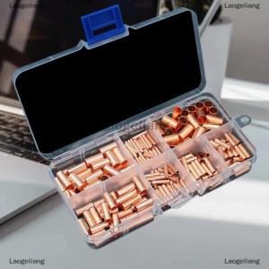 [COD] Laogeliang 125 250 414 578Pcs Non Insulated Electrical Butt Terminal Assortment Kit Wire Ferrules Set 7 Size Copper Crimp Connector