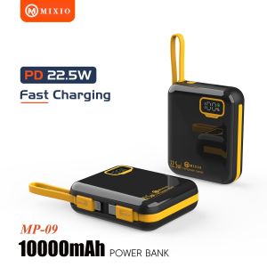MIXIO MP-08 5000mAh Powerbank Mini 20W With Kabel Fast Charging Lightning & Type C For Iphone/Android