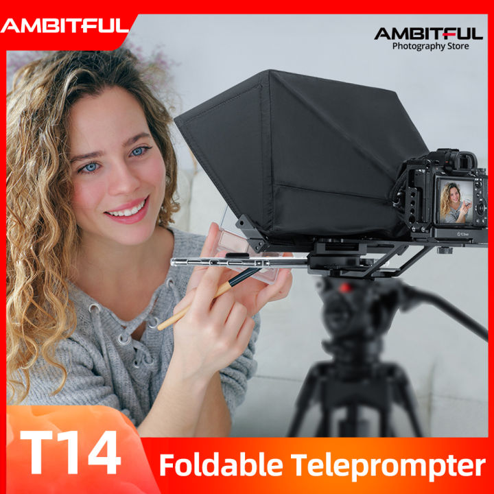Ambitful T14 Teleprompter Foldable Teleprompter 10.7inch x 8.8inch
