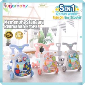 SGR13 SUGAR BABY 5in1 ACTIVITY WALKER RIDE-ON AND SCOOTER