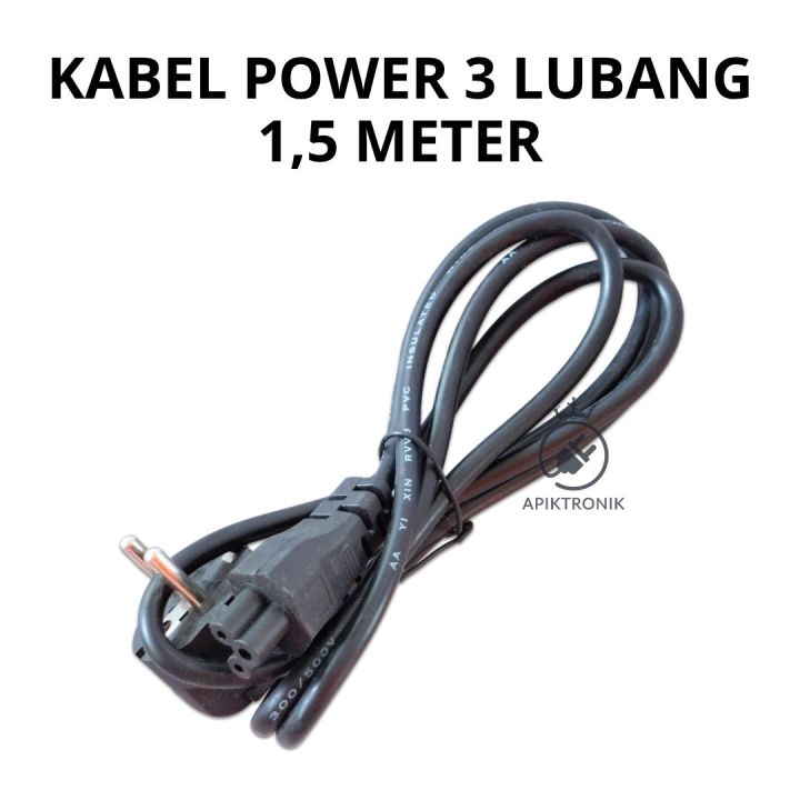 Kabel Power 3 Lubang 1,5 Meter – Untuk Printer Laptop Notebook Monitor ...