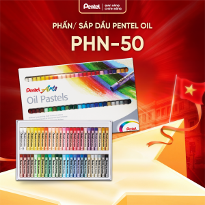 [Tặng sổ tô] Màu sáp dầu Pentel PHN-50 màu đẹp sáp mềm dễ tán
