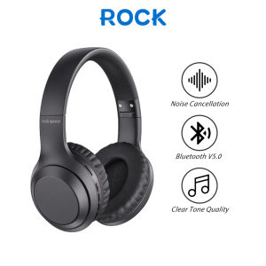 Rock O2 Wireless Headphone Noise cancellation Bluetooth Foldable Headset with Built-in Microphone Earphone