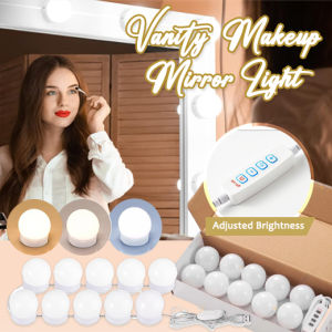 🇸🇬 LED Vanity Lights For Mirror Hollywood Style Vanity Lights With 10 Dimmable Bulbs Adjustable Color & Brightness USB Cable Mirror Lights Stick on for Makeup Table Dressing Room