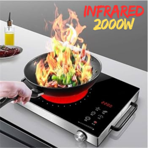 MEGA QCOOKER Kompor Listrik Infrared Serbaguna 1 Tungku Hemat Listrik Portable 2000 Wat Ceramic Stov