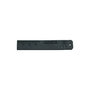 1Pcs Dental Lab Precision Gum Measuring Ruler Black Plastic Cutting Guide Lab Tool Oral Equipment