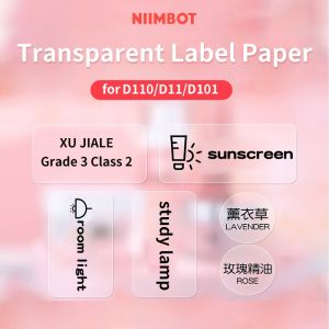 Niimbot D11/D110/D101 Transparent Label Sticker Waterproof Oil Proof No Glue Residue Thermal Switch Sticker Luminous Label Paper for D Series Portable Label Maker Printer