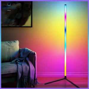 RGB Corner Floor Lamp with Music Sync Standing Lamp for Bedroom Living Room
