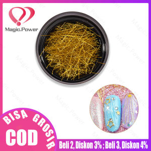 Gold Silver kawat nail art nail string hiasan benang kuku nail Manicure aksesoris benang silk thread
