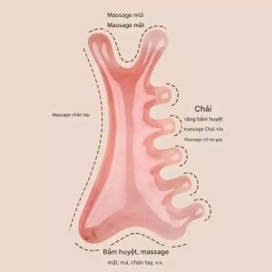 Dụng cụ mát xa da mặt Máy mát xa đầu chống lão hóa Máy cạo cổ Gua Sha để thư giãn nâng và săn chắc da Lý tưởng để chăm sóc da mặt