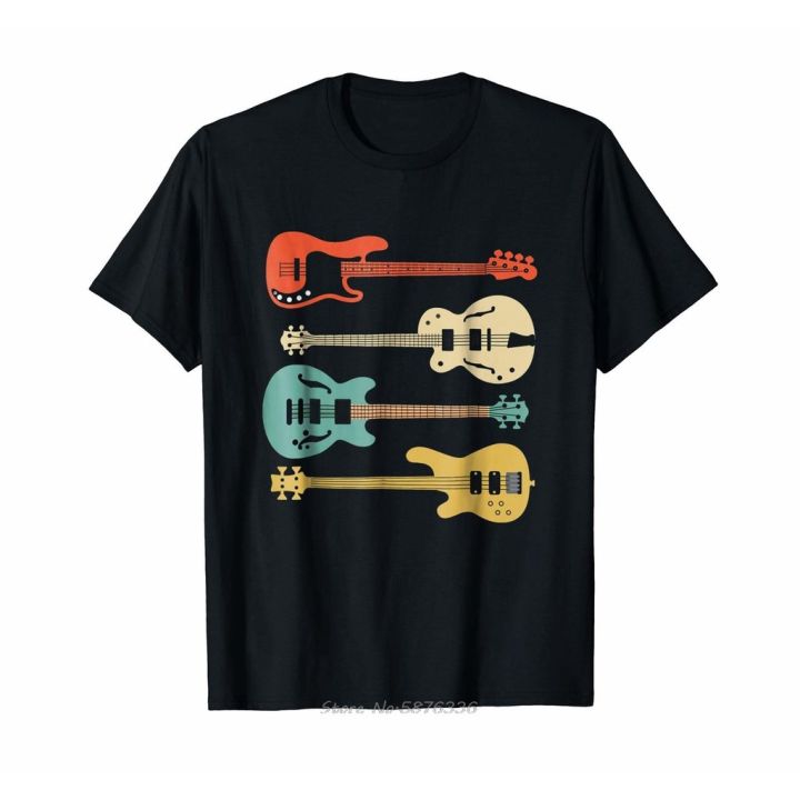 Vintage Retro Bass Guitar T-shirt Bassist Player Shirt T Shirt For