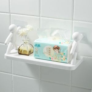 Little Man Storage Rack Kitchen Bathroom Storage Rack Punch-free Wall Human-shaped Storage Rack