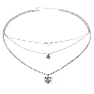 Multi Layer Women Necklace Featuring 3 Layer Design Alloy Texture Adjustable Chain Necklace Perfect for Everyday Wear