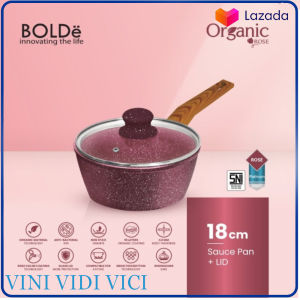 NEW PANCI BOLDE ORGANIC ROSE SAUCE PAN 18 CM + LID