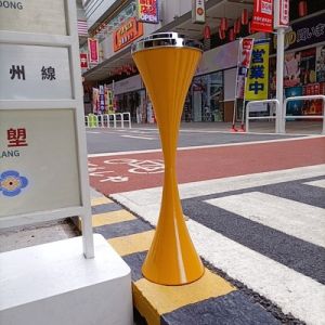 Floor-Standing Bathroom Ashtray with Lid Creative Stylish for Elevator KTV Toilet Living Room
